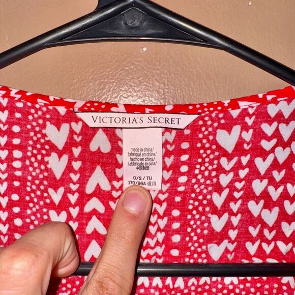 Victoria Secret Women's Front Tie Red Floral Short Sleeve Blouse Top Size Small - Picture 2 of 11